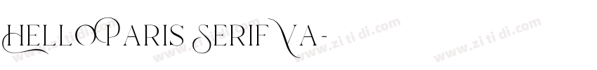 Hello Paris Serif Va字体转换